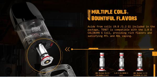 Caliburn Tenet Uwell Pod Mod Kit Coil Compatibili