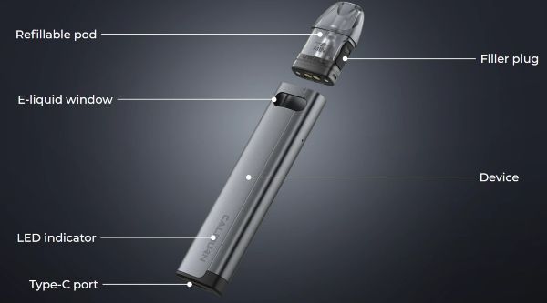 caliburn a2s uwell electronic cigarette components