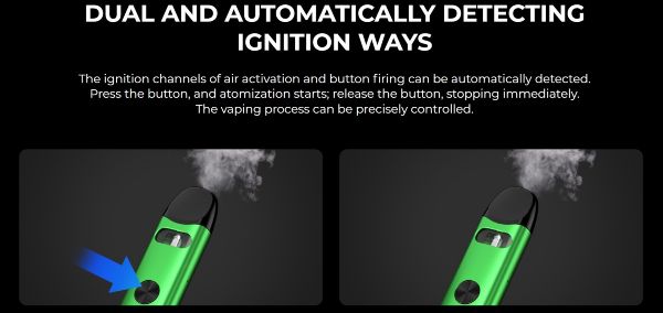 caliburn a3 uwell pod mod with automatic and manual draw
