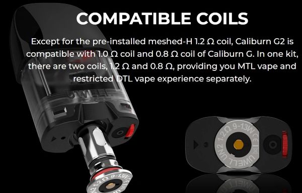 caliburn g2 kit uwell with interchangeable coils