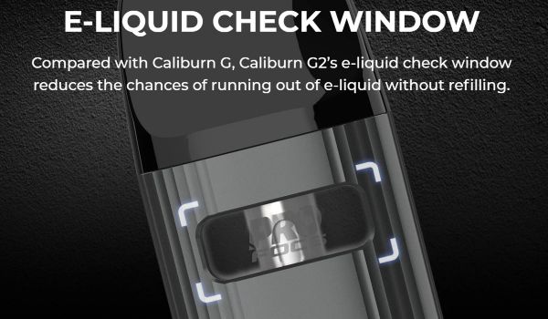 caliburn g2 uwell pod mod con serbatoio trasparente a vista