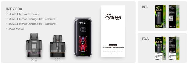 typhos pro uwell kit contenuto della confezione