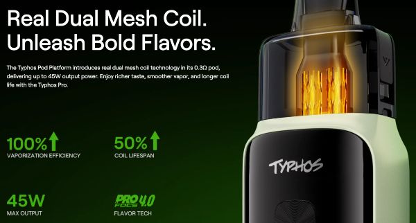 typhos pro uwell sigaretta elettronica con coil dual mesh