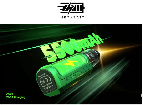 armour ultra vaporesso box mod con batteria integrata 5500 mah