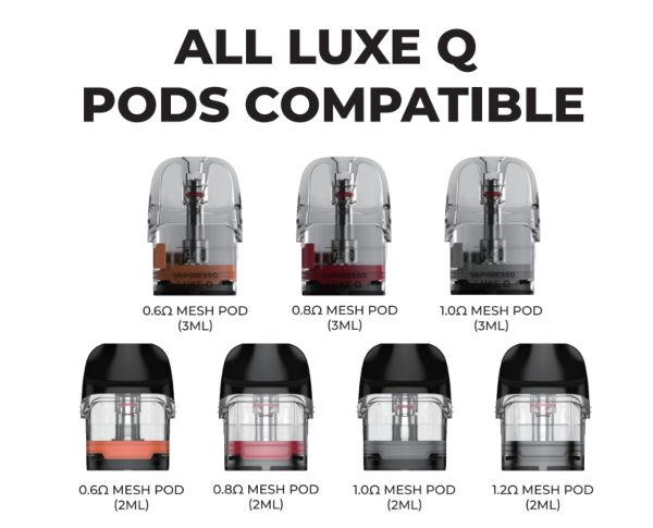 compatible pod cartridges with luxe q2 se
