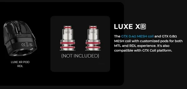 cartuccia pod luxe xr vaporesso tiro polmone DTL