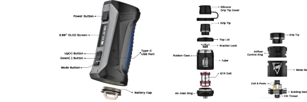 parts of the forz tx80 electronic cigarette vaporesso