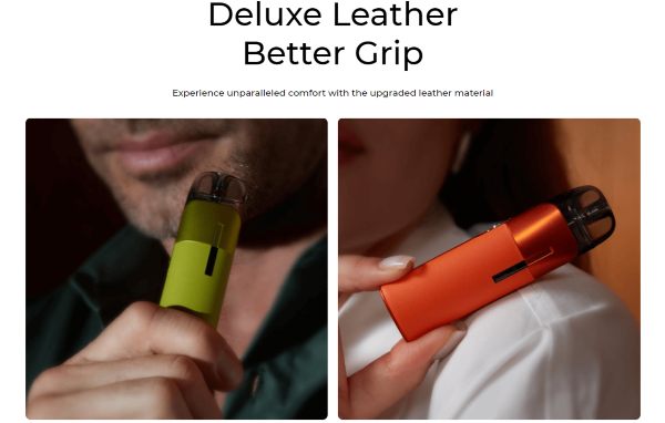 vaporesso luxe q2 electronic cigarette coated in leather