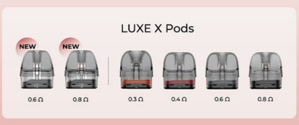 vaporesso luxe x cartucce pod con resistenza integrata 0.3 0.4 0.6 0.8
