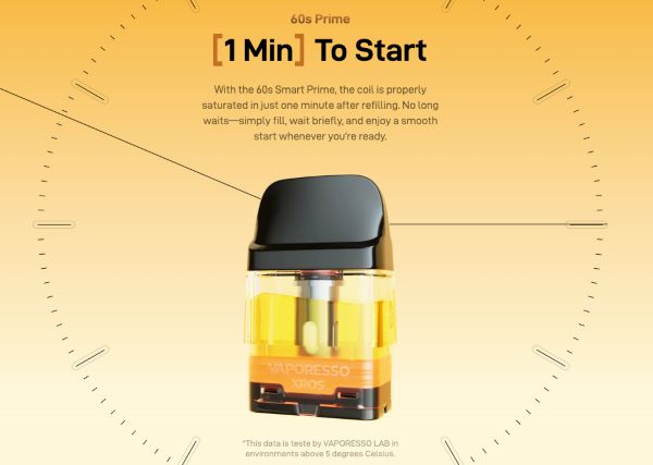 xros 6 mini vaporesso sigaretta elettronica con prime coil 60 secondi