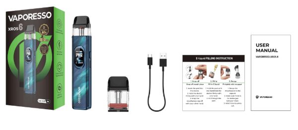 xros 6 vaporesso kit contenuto della confezione