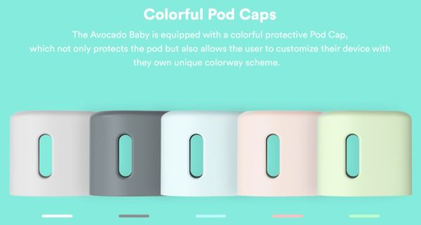 avocado baby pod cap colors