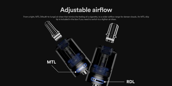 cosmo prime vaptio sigaretta elettronica con drip tip 510 intercambiabile per mtl e rdl