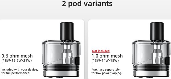 vaptio orizon electronic cigarette with integrated coil pod