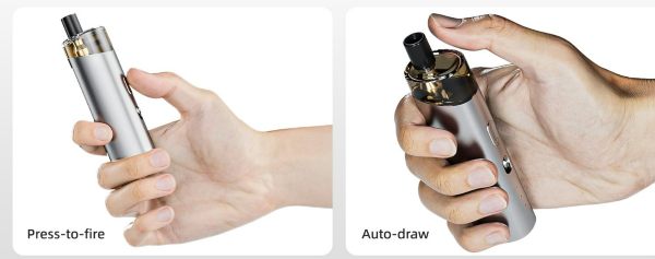 vaptio orizon electronic cigarette with automatic and manual draw