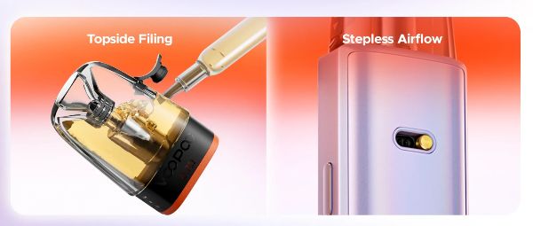 argus g4 mini voopoo sigaretta elettronica con sistema di refill laterale superiore
