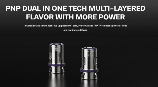 voopoo ufroce-l atomizer with included PnP 0.15 and 0.2 Ohm coils