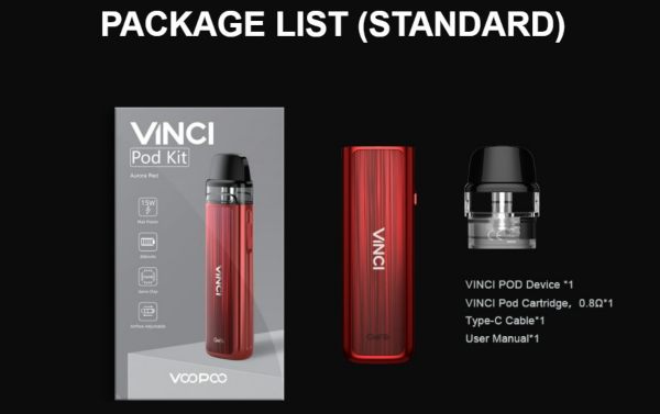 voopoo vinci pod kit package contents