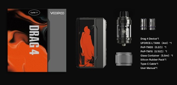 drag 4 voopoo kit package contents
