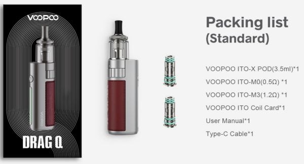 voopoo drag q kit package contents