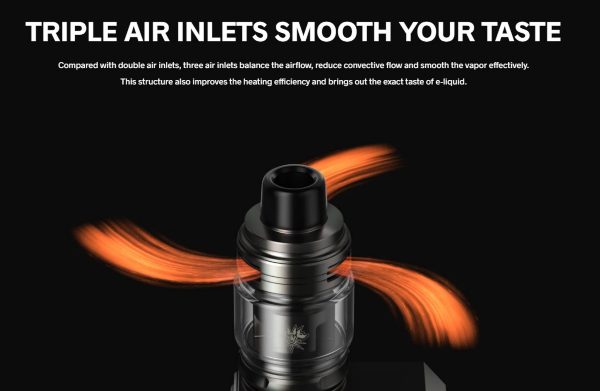 uforce-l atomizer voopoo for lung vaping with adjustable top triple loop airflow