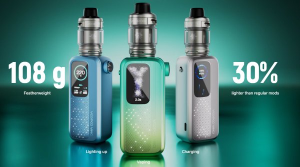 vinci spark 220w voopoo box mod con display animato