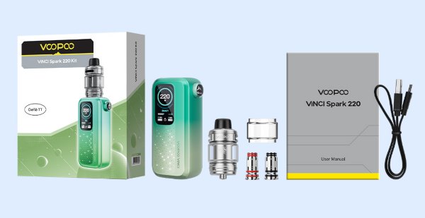 vinci spark 220w voopoo kit contenuto della confezione