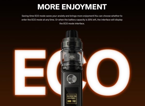 voopoo drag 4 kit electronic cigarette with eco energy saving mode