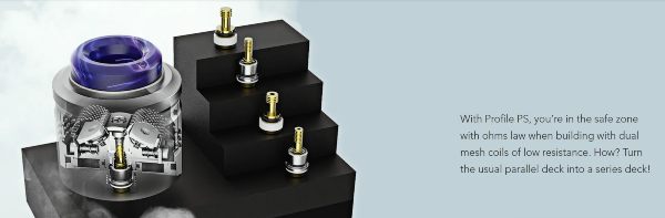 wotofo profile ps dual mesh rda atomizer with blind pin or BF for series or parallel