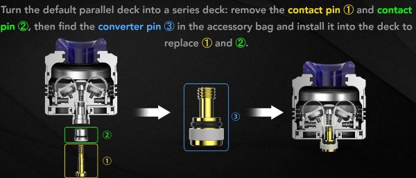 wotofo profile ps dual mesh rda how to change pin