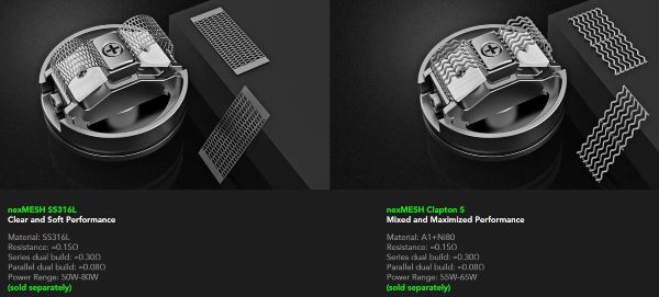 wotofo profile ps dual mesh rda wattage with ss316l and clapton coils