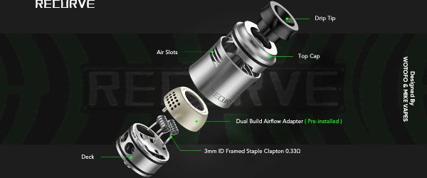 wotofo recurve v2 rda componenti