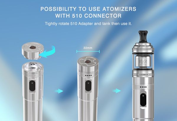 bskr elite vandy vape sigaretta elettronica con adattatore 510