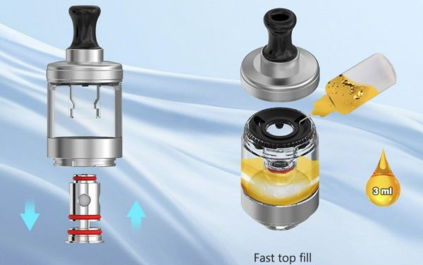 bskr elite vandy vape sigaretta elettronica con serbatoio 3ml a ricarica dall'alto