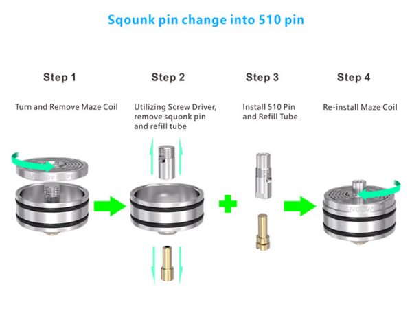 come cambiare pin maze sub ohm vandy vape