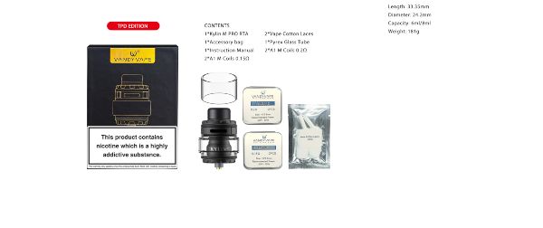 kylin m pro rta atomizer package contents