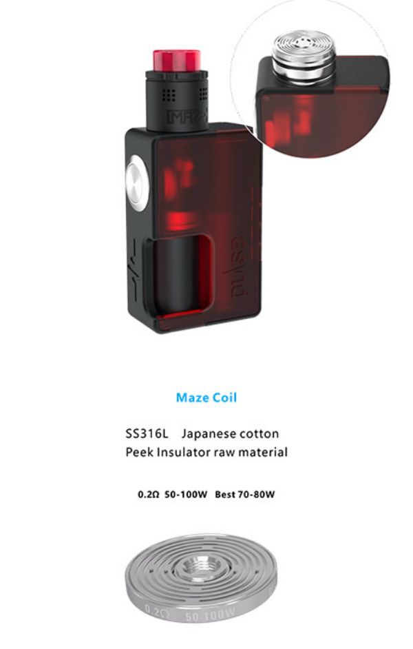 maze sub ohm atomizzatore bf vandy vape