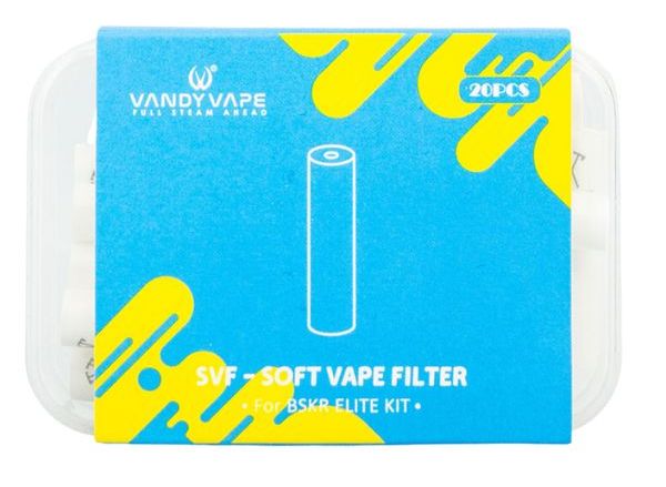 vandy vape bskr elite soft tip confezione filtri usa e getta 20 pezzi